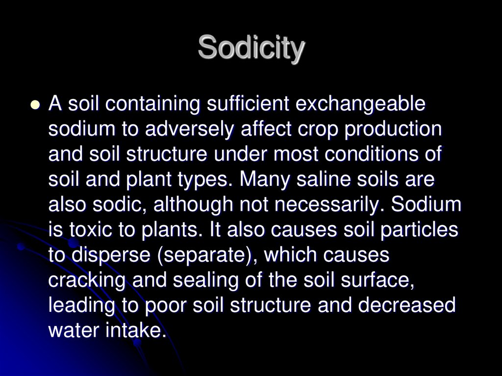 Sodicity