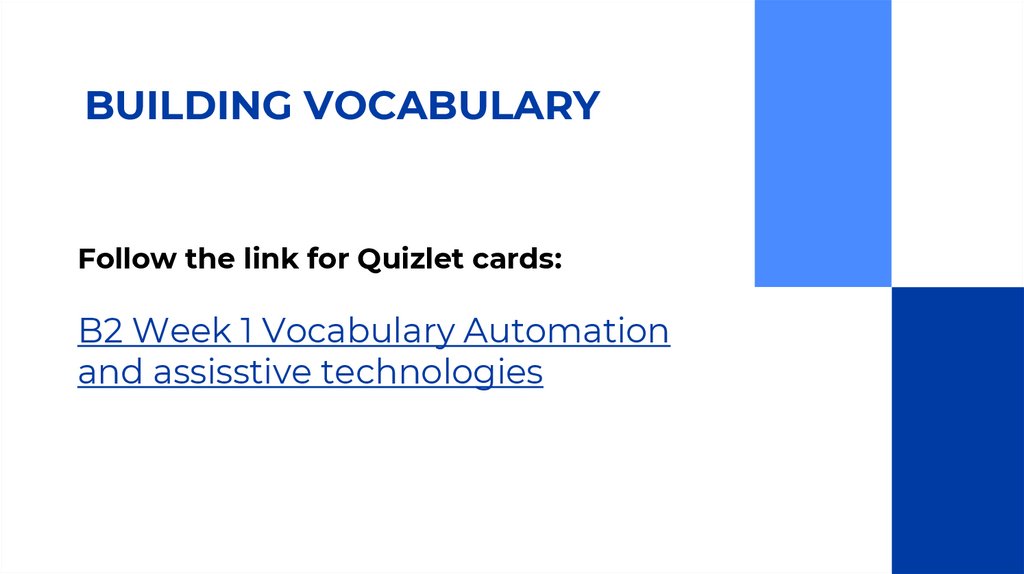 BUILDING VOCABULARY 