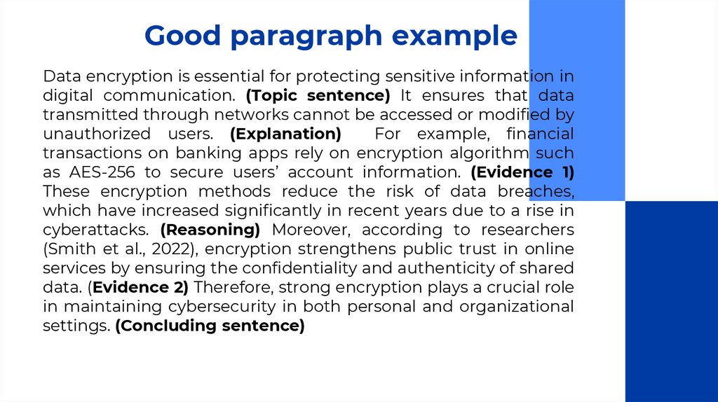 Good paragraph example