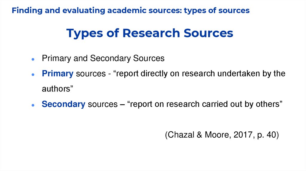 Types of Research Sources