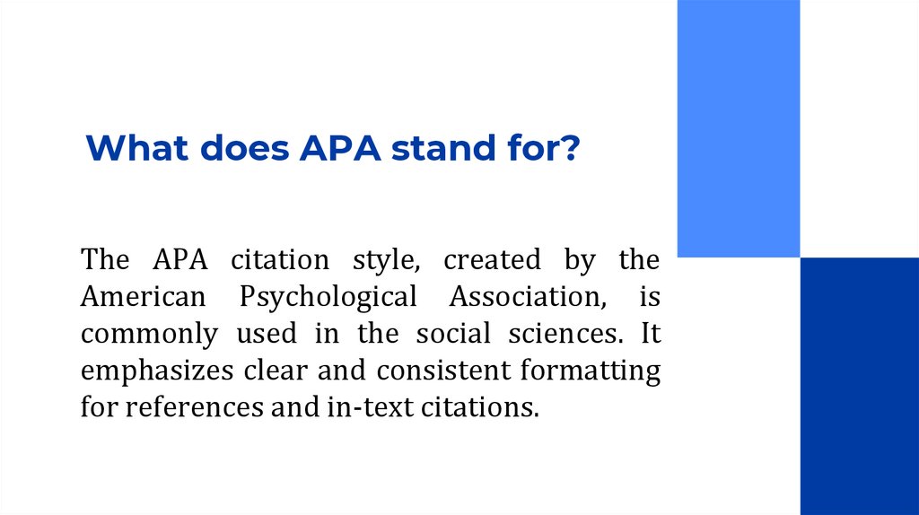 What does APA stand for?