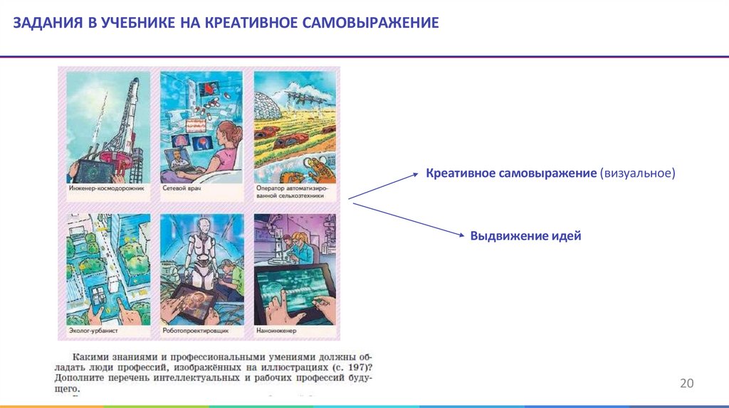 ЗАДАНИЯ В УЧЕБНИКЕ НА КРЕАТИВНОЕ САМОВЫРАЖЕНИЕ