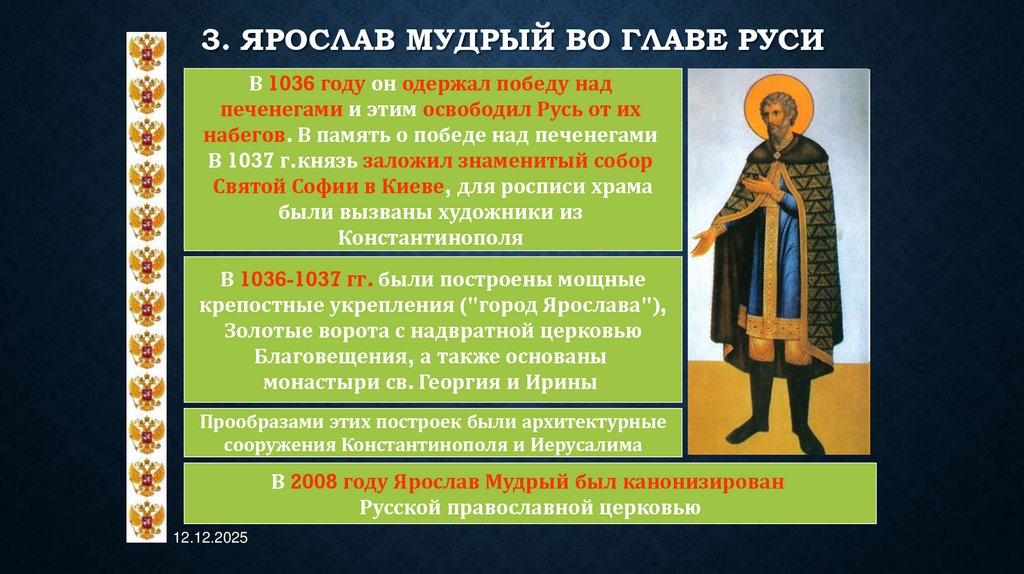 3. Ярослав Мудрый во главе Руси