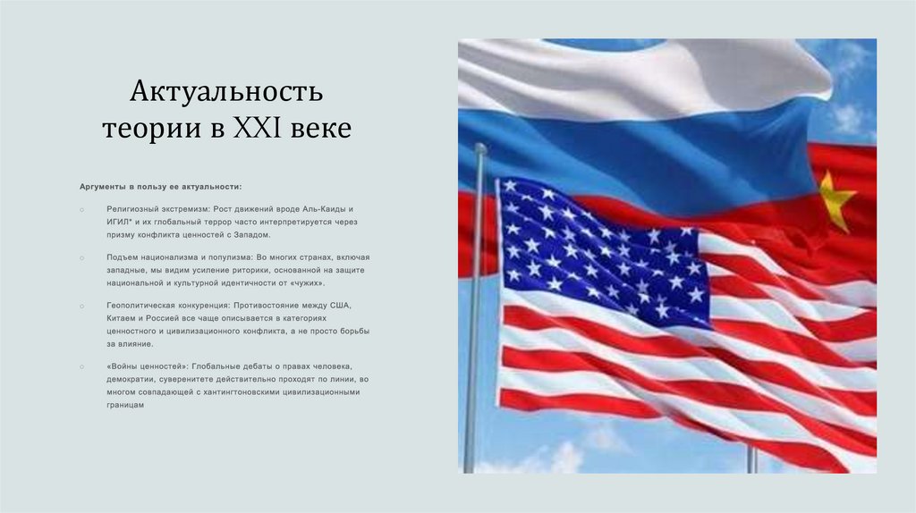 Актуальность теории в XXI веке