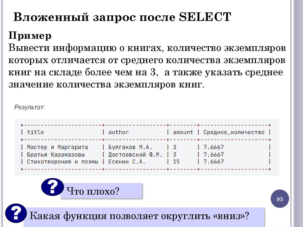 Вложенный запрос после SELECT