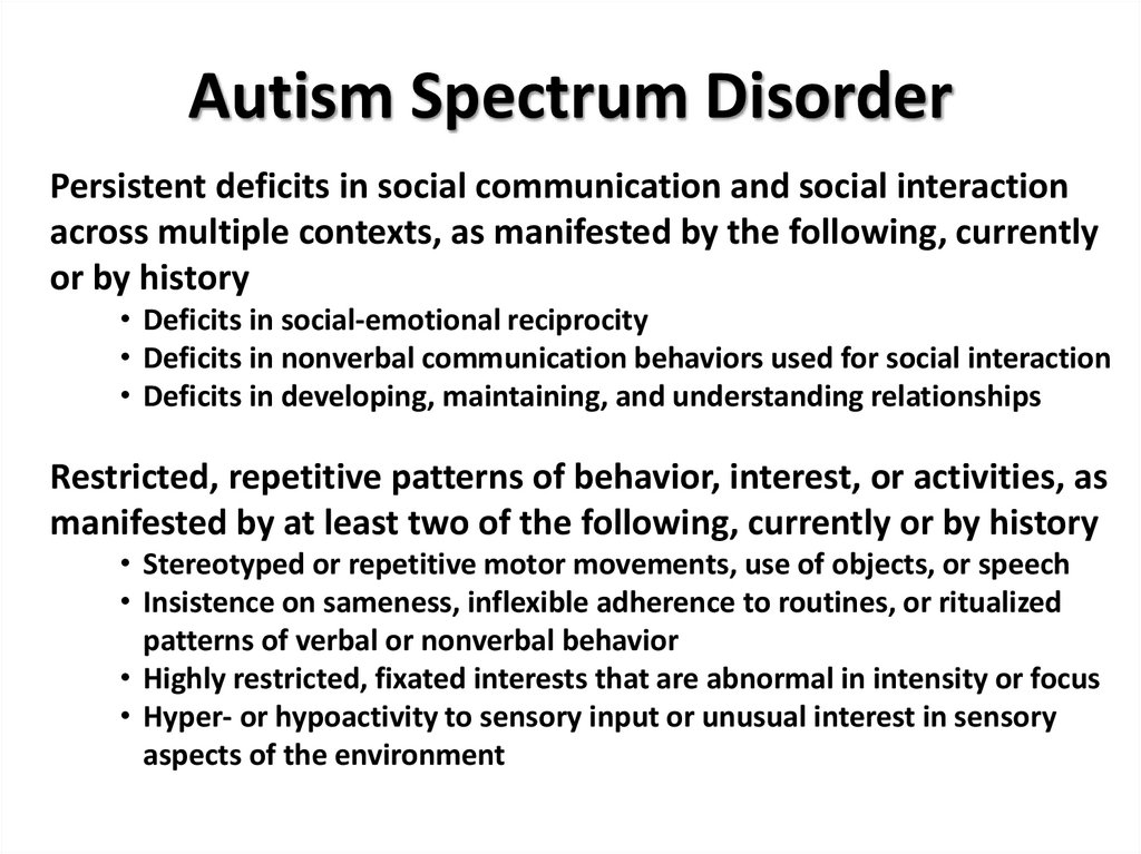 Autism Spectrum Disorder