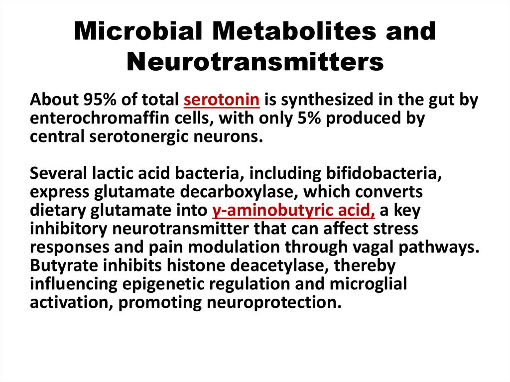 Microbial Metabolites and Neurotransmitters