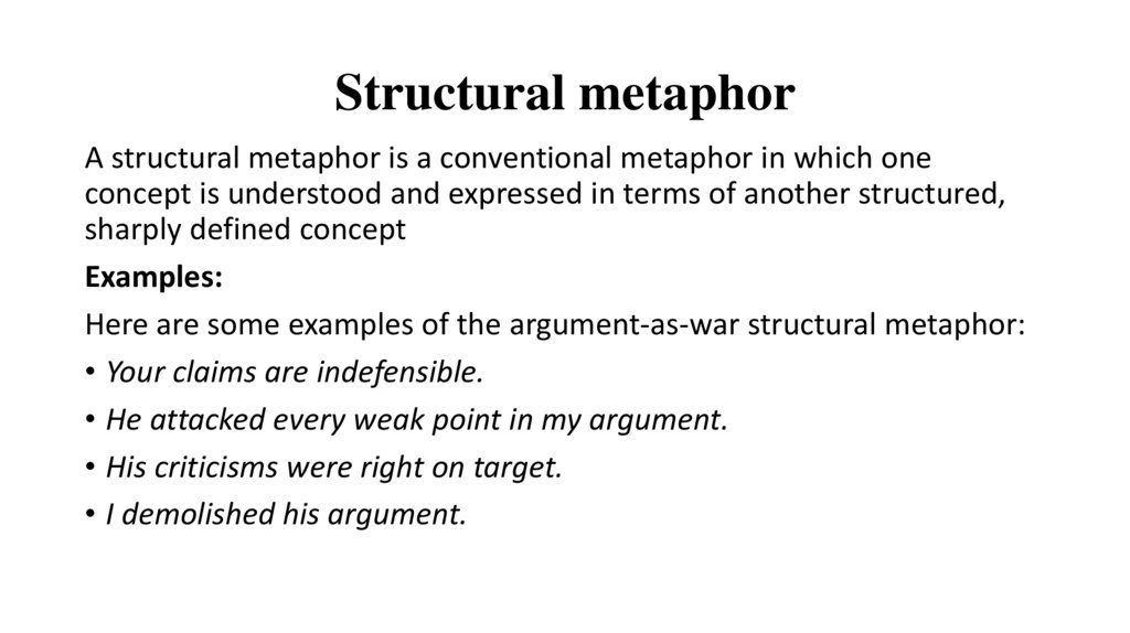 Structural metaphor