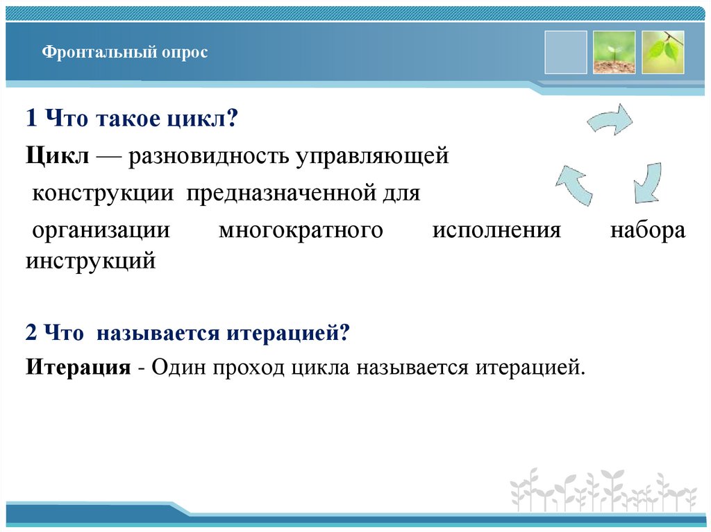 Фронтальный опрос