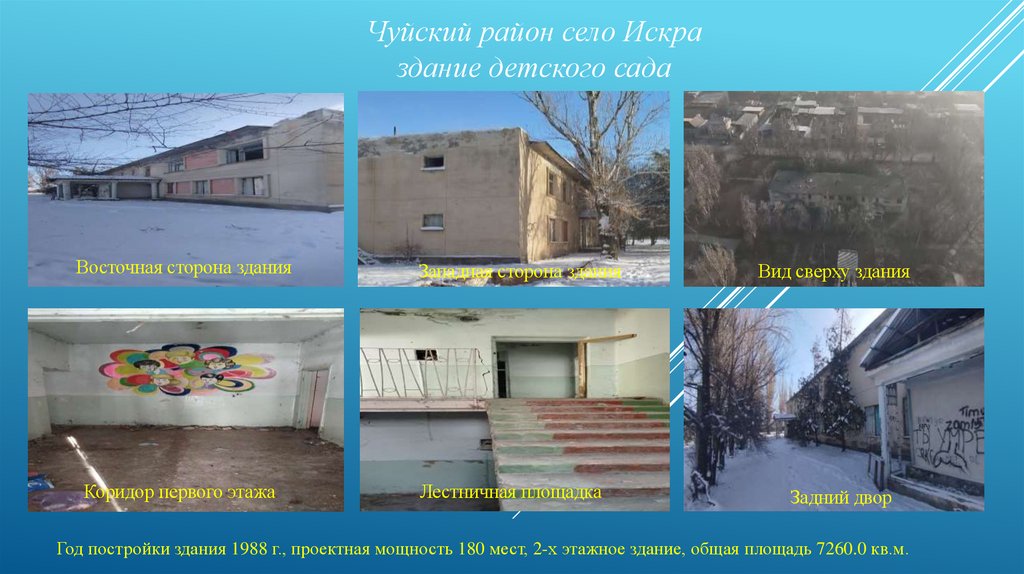 Чуйский район село Искра здание детского сада