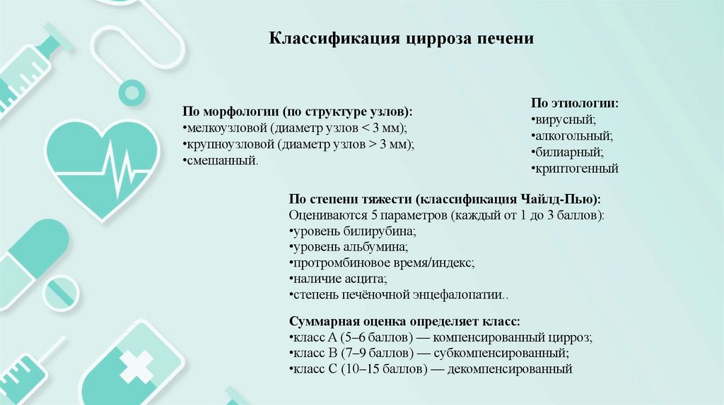 Основные причины развития цирроза печени