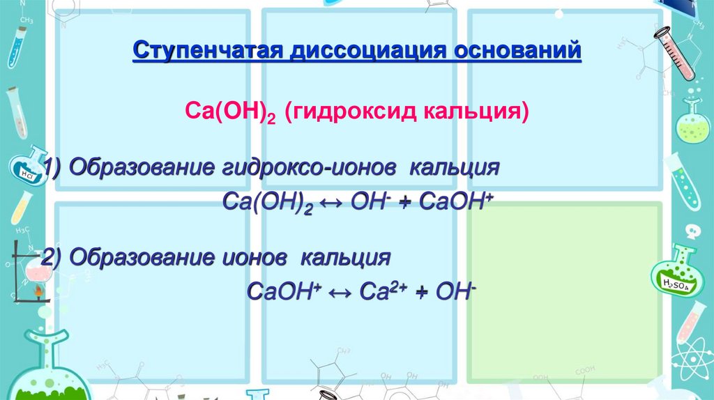 Ступенчатая диссоциация оснований