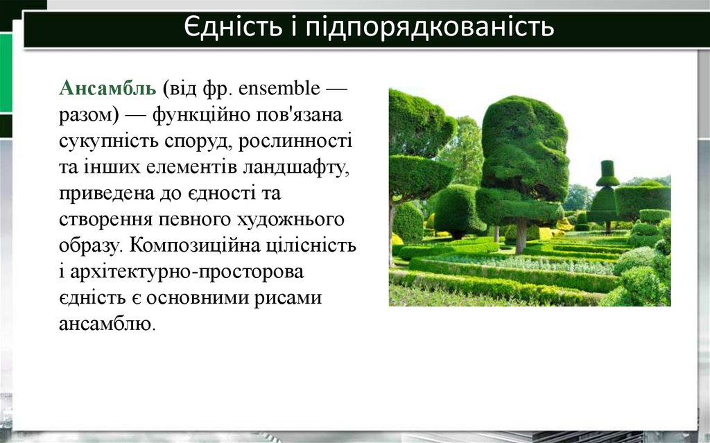Єдність і підпорядкованість