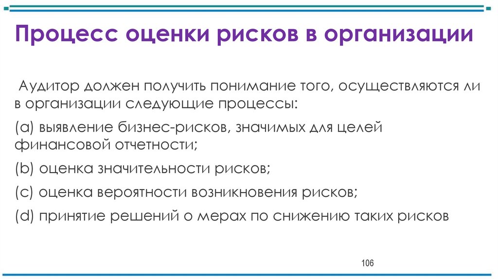 Процесс оценки рисков в организации