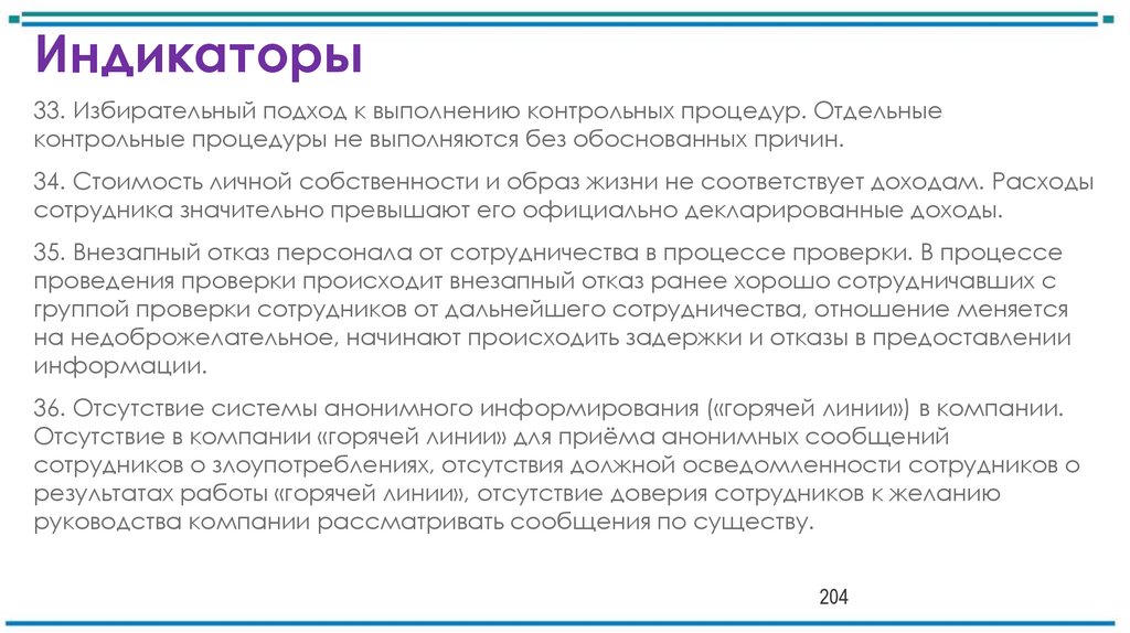 Индикаторы