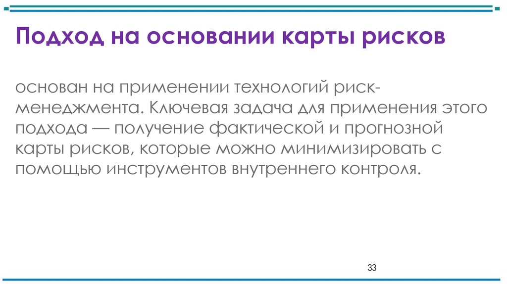 Подход на основании карты рисков