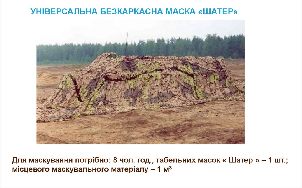 УНІВЕРСАЛЬНА БЕЗКАРКАСНА МАСКА «ШАТЕР»