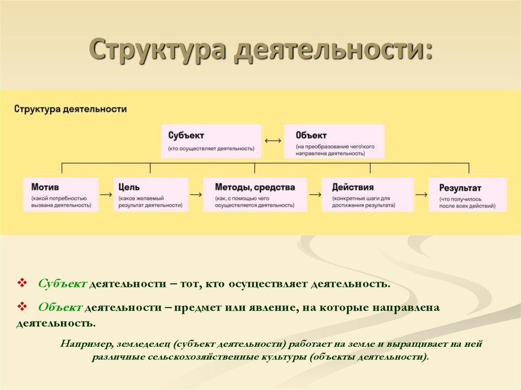 Структура деятельности: