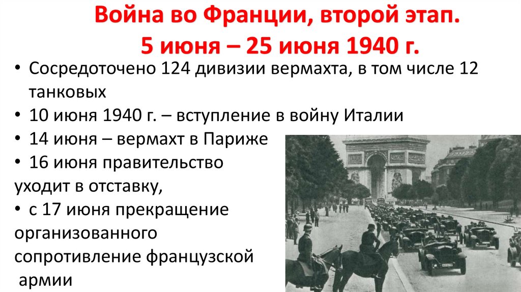 Война во Франции, второй этап. 5 июня – 25 июня 1940 г.