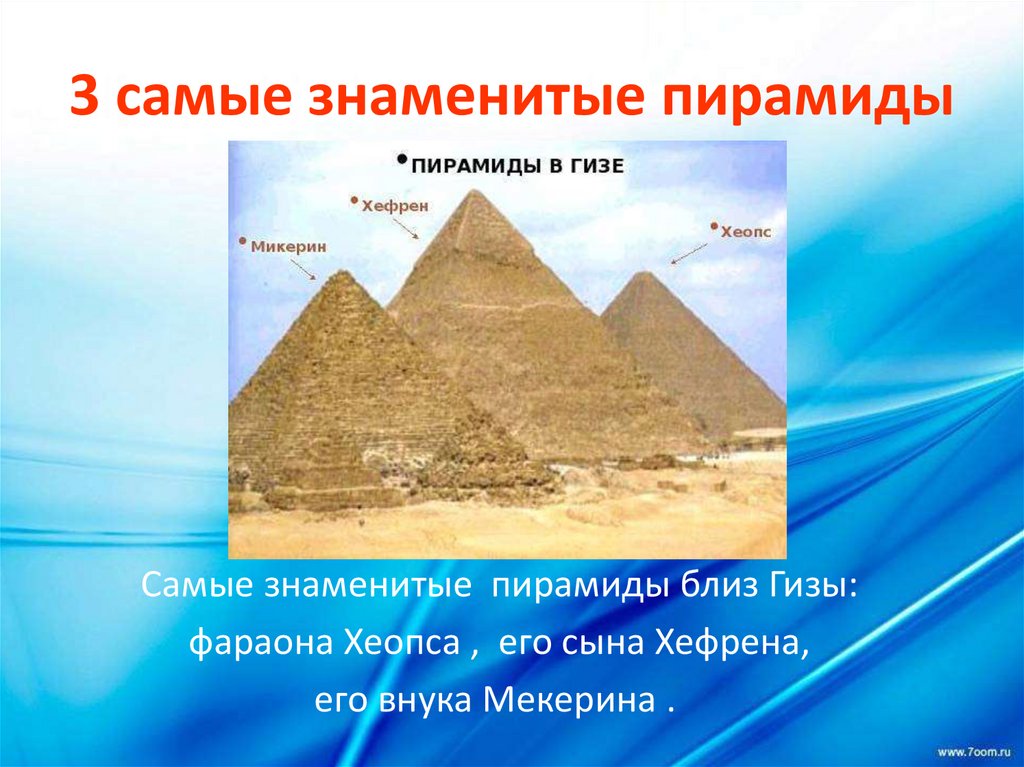 3 самые знаменитые пирамиды