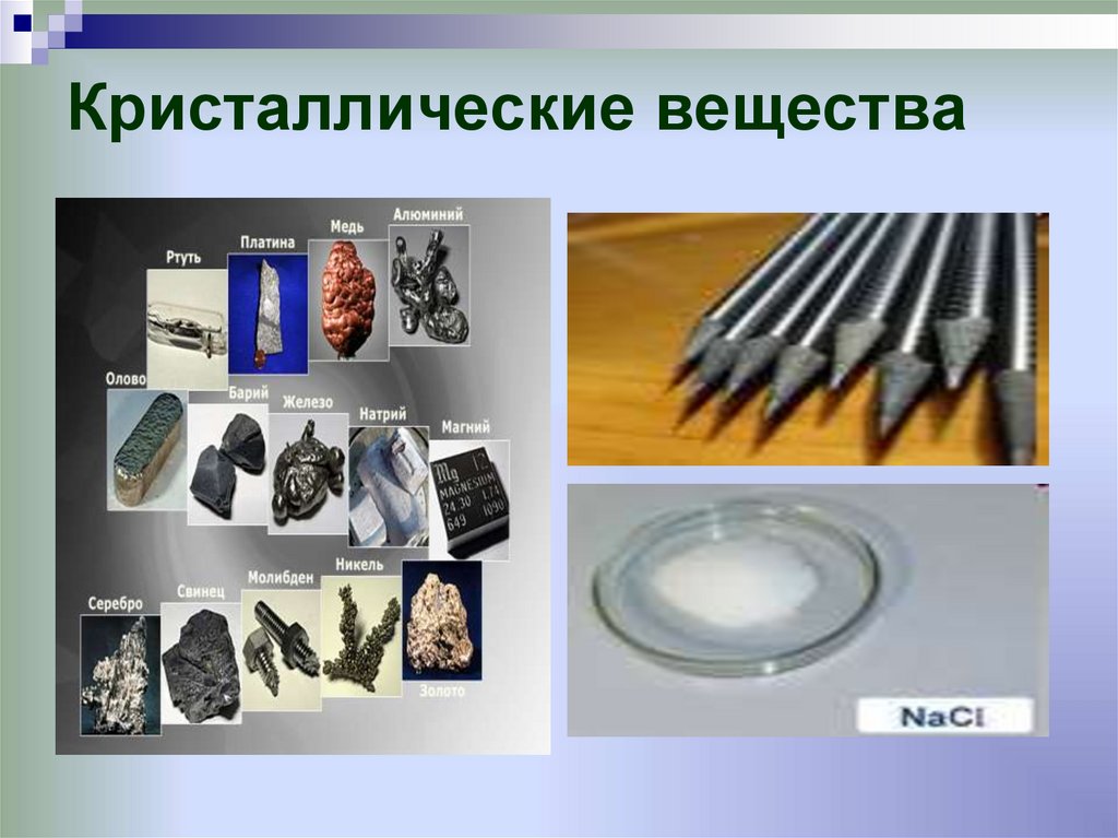 Кристаллические вещества