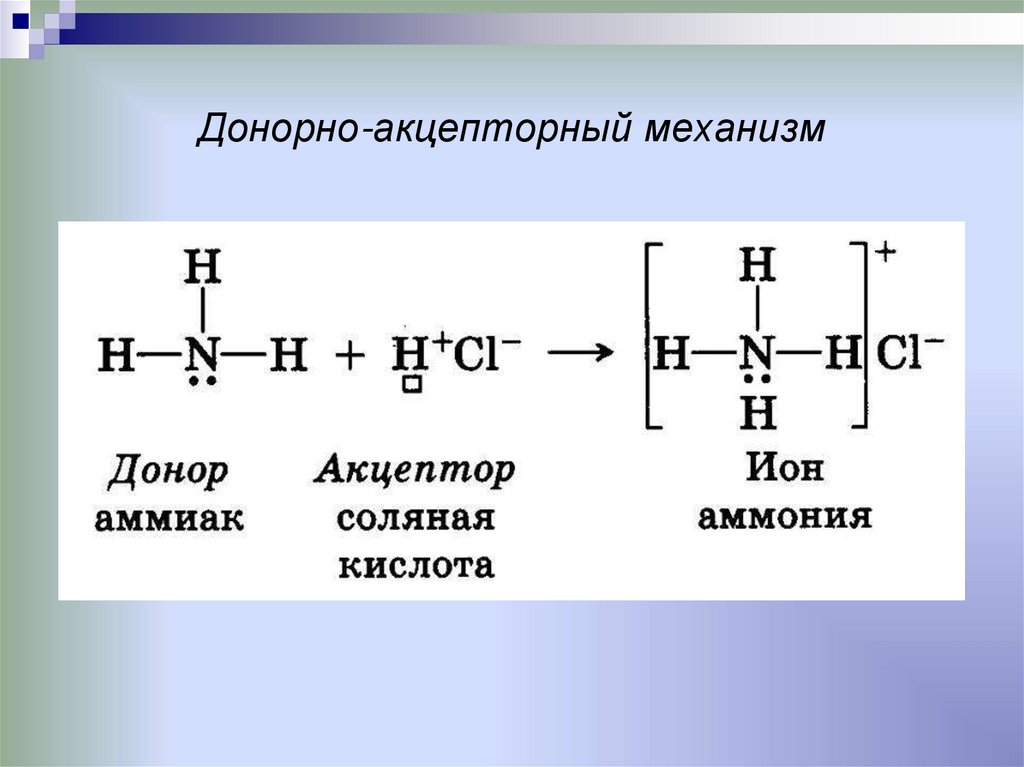 Донорно-акцепторный механизм