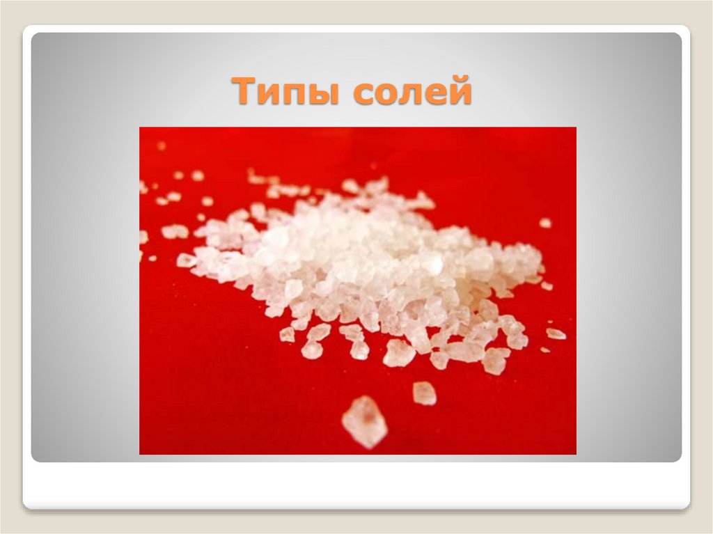 Типы солей
