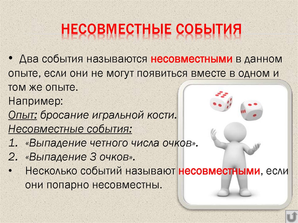 Несовместные события