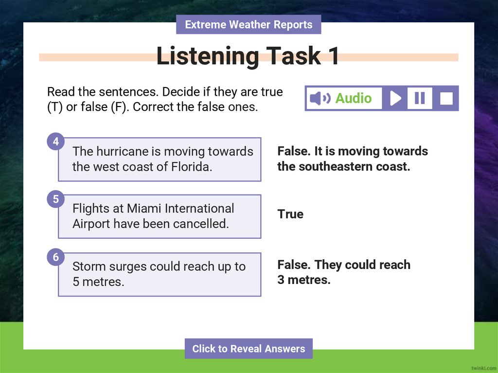 Listening Task 1