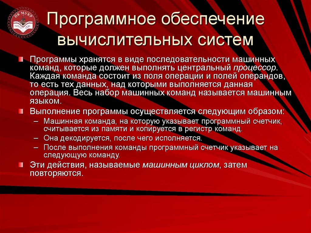 Программное обеспечение вычислительных систем