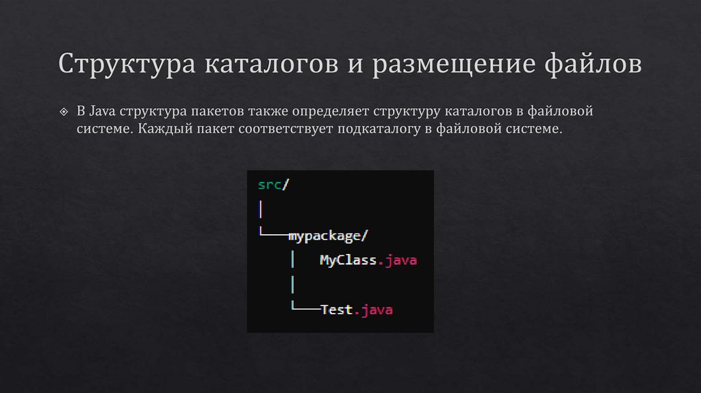 Структура каталогов и размещение файлов