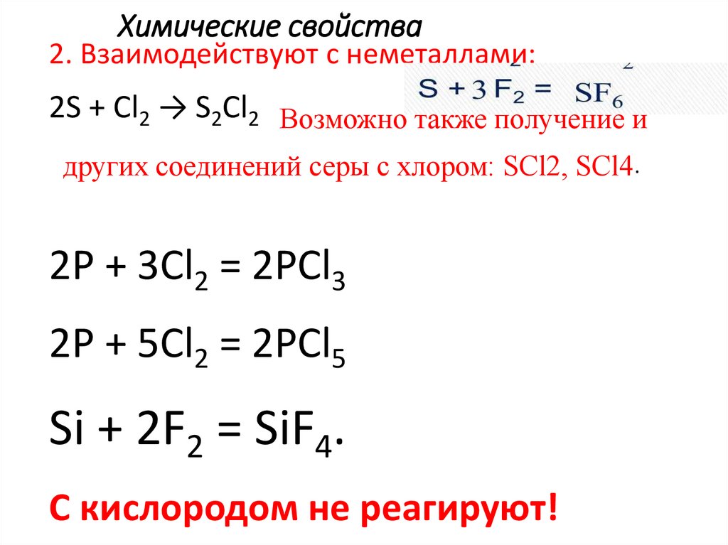 Химические свойства
