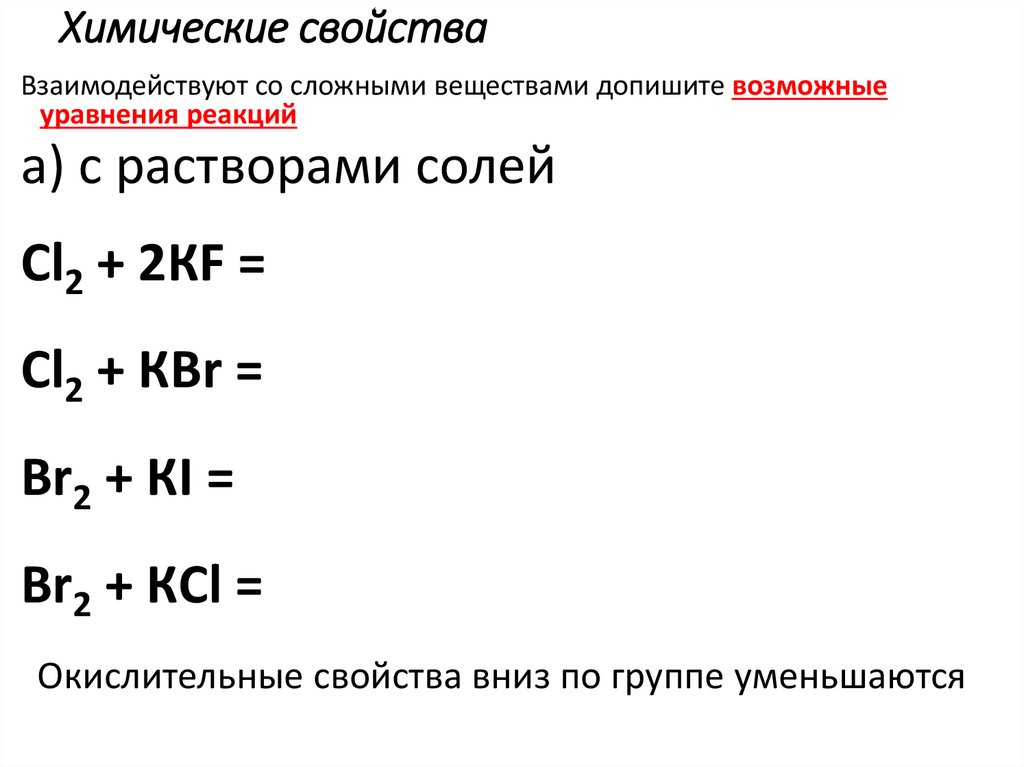 Химические свойства