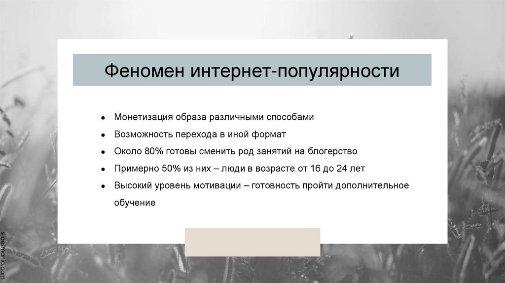 Феномен интернет-популярности