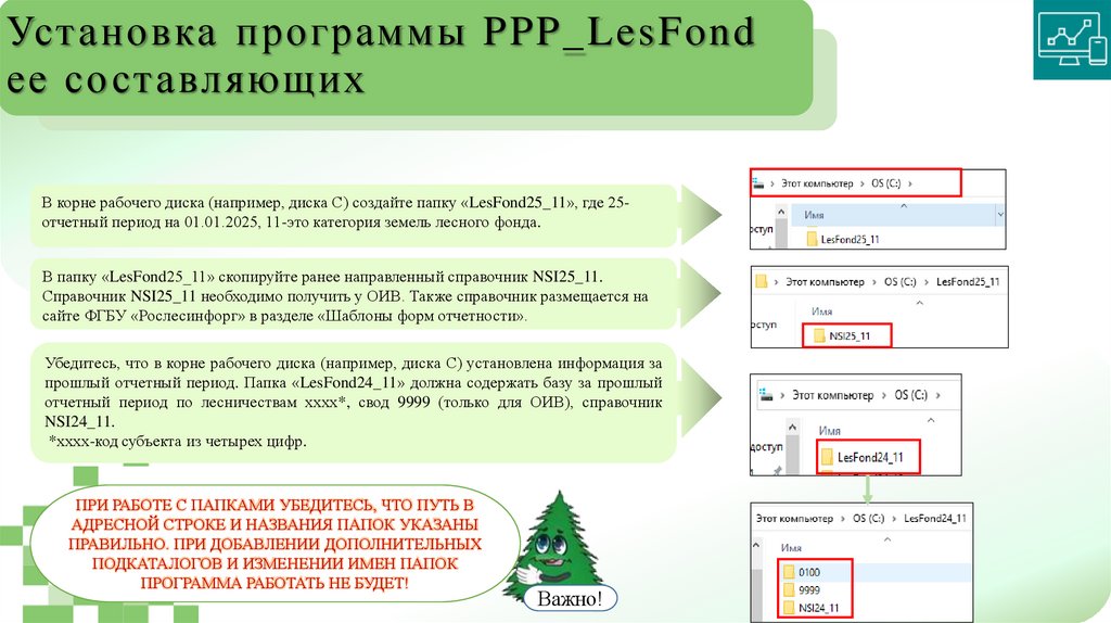 Установка программы PPP_LesFond ее составляющих