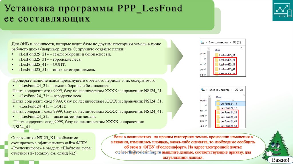 Установка программы PPP_LesFond ее составляющих