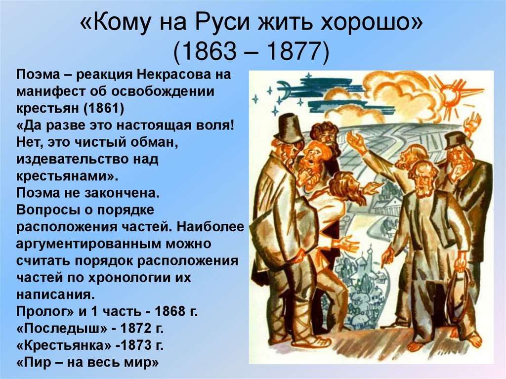 «Кому на Руси жить хорошо» (1863 – 1877)