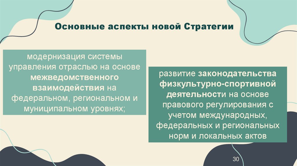 Основные аспекты новой Стратегии