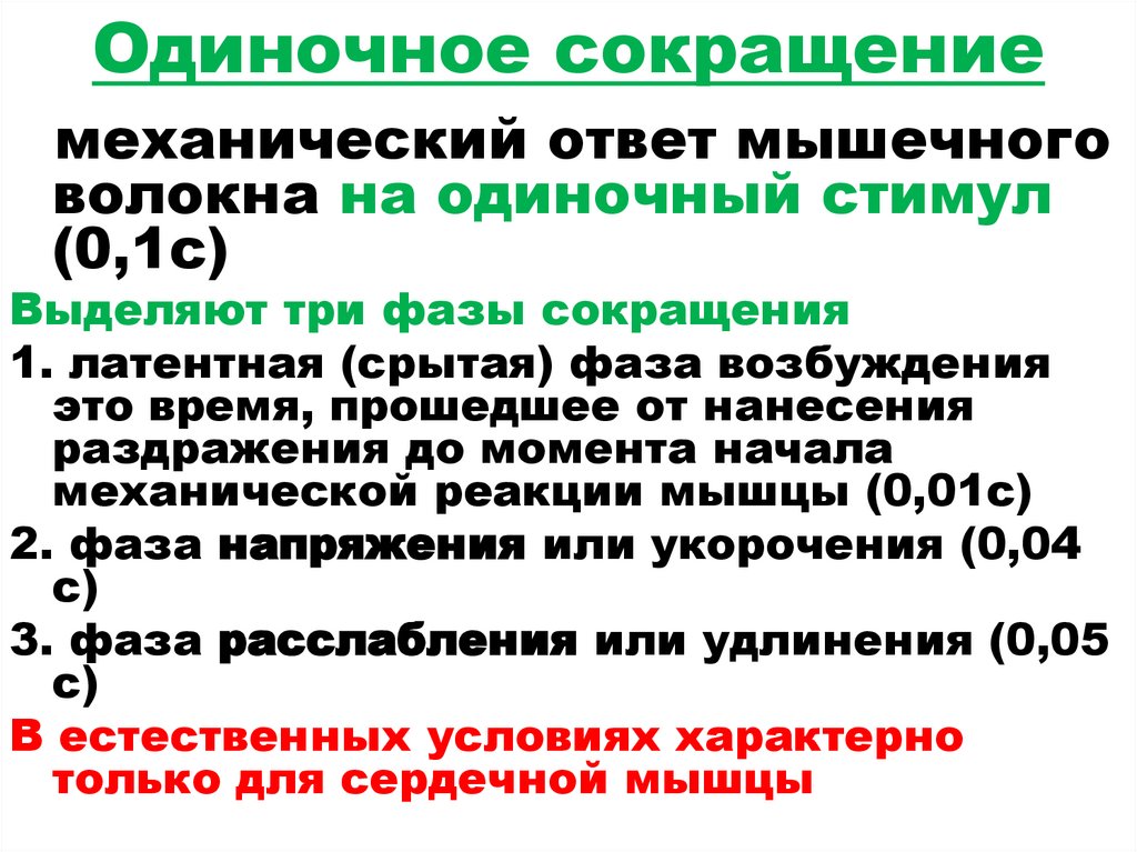 Одиночное сокращение