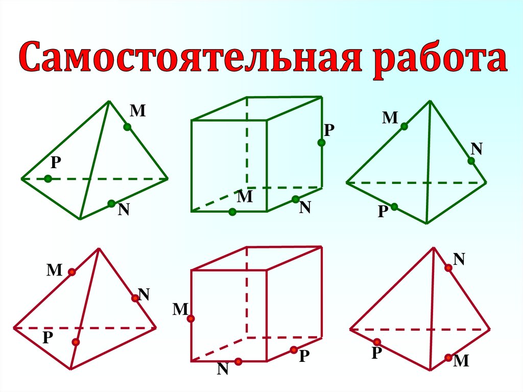 Выводы: Изучив и проанализировав литературу по теме: «Построение сечений многогранников» мы классифицировали задачи с учетом