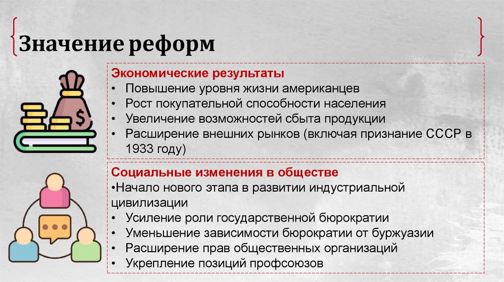 Значение реформ