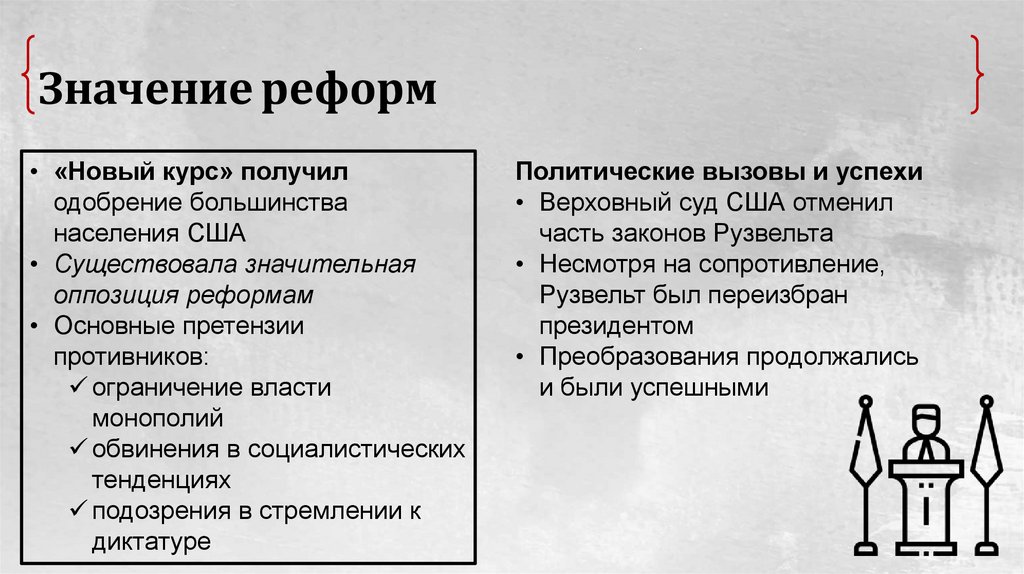 Значение реформ