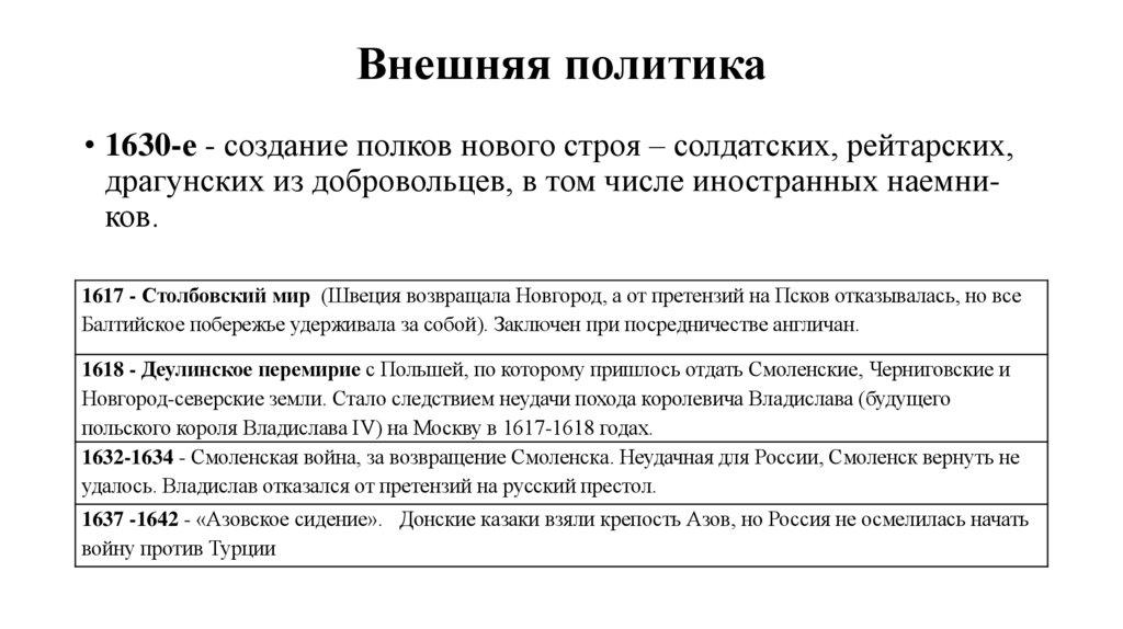 Внешняя политика