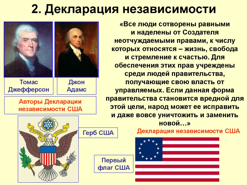 2. Декларация независимости