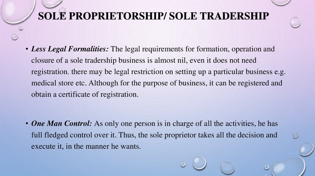 Sole Proprietorship/ Sole Tradership