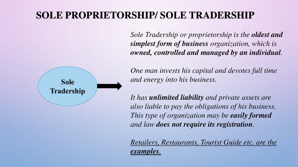 Sole Proprietorship/ Sole Tradership