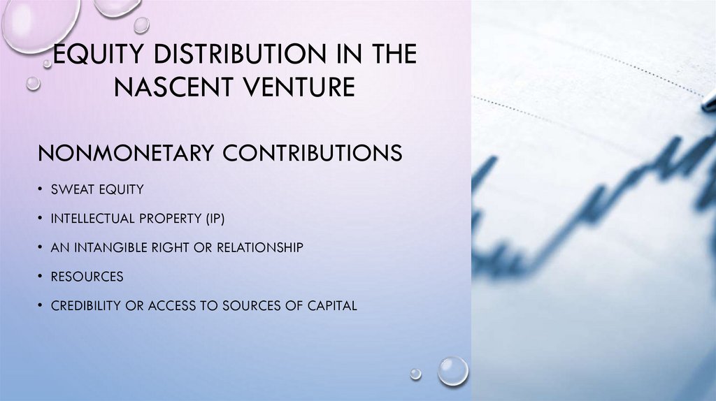 EQUITY DISTRIBUTION IN THE NASCENT VENTURE