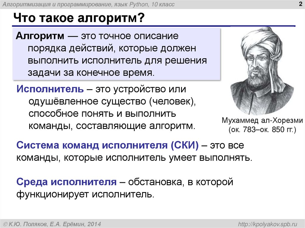 Что такое алгоритм?