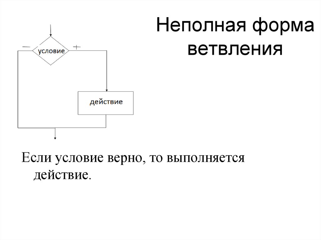 Неполная форма ветвления