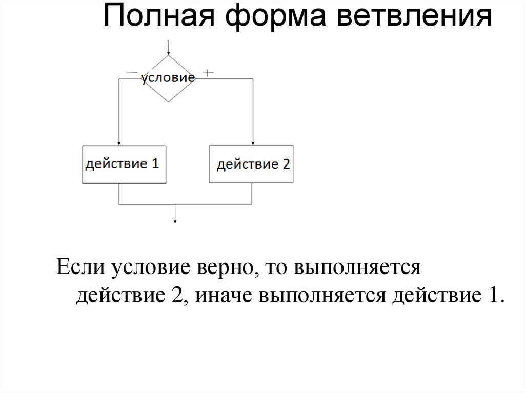 Полная форма ветвления